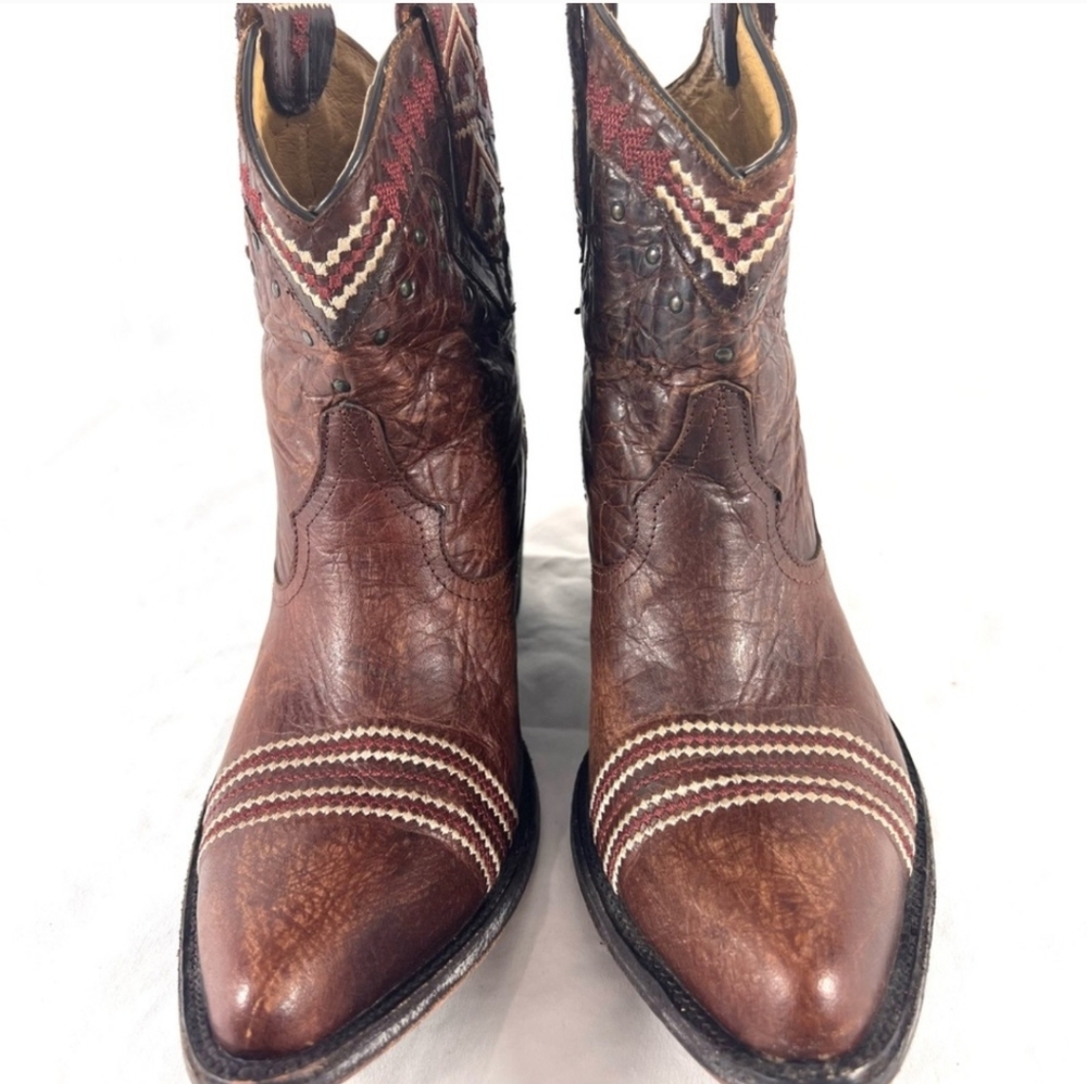 Yippee Ki Yay By OLD GRINGO Ankle Brown Leather Vintage Authentic Women's Boots - Picture 6 of 10